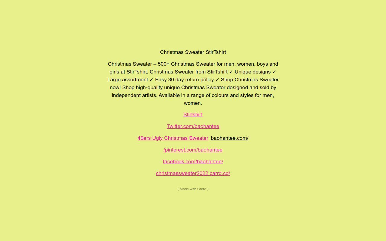 Christmas Sweater StirTshirt